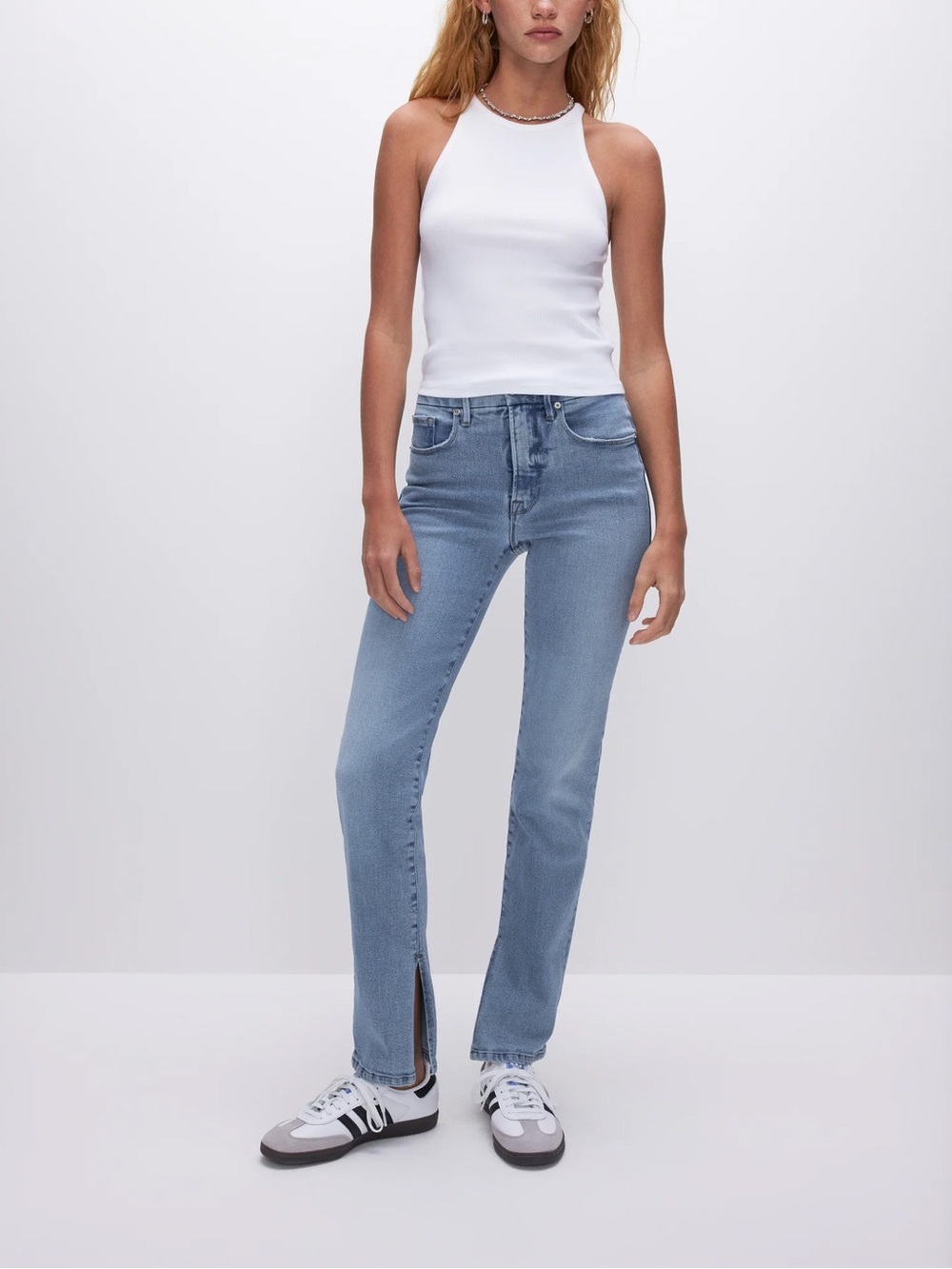 Good American Good Boy Straight Jeans in Indigo 382 Blue Size 2 or 26